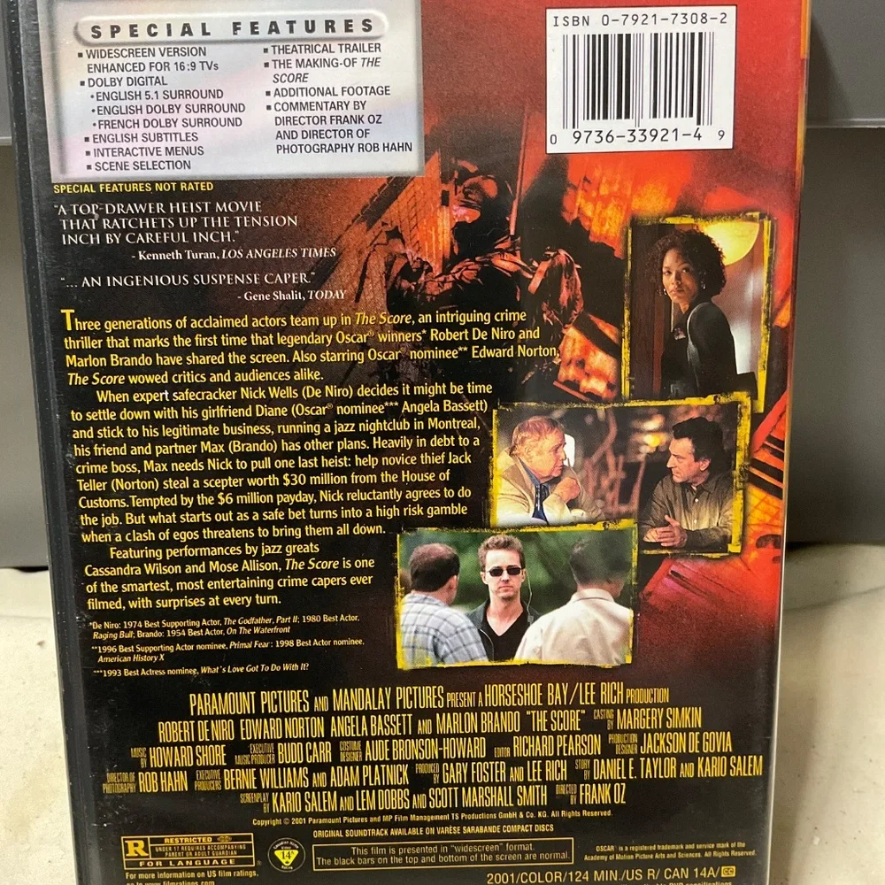 DVD - The Score.  V139